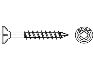 Artikel 88196 Stahl SPAX Seko-T Oberfläche WIROX SPAX Schrauben mit Vollgew., mit Spitze SPAX MULTI-Senkkopf Produktbild