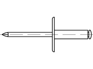 ART 88414 Blindniete Alu/Alu FLAKO K 16 4,8 x 23 S Produktbild