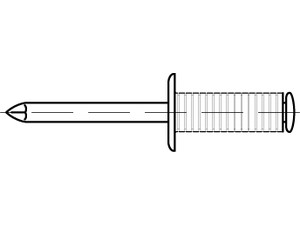 ART 88419 gerillte Blindn. Alu/St. verz. 3,2 x 16 S Produktbild
