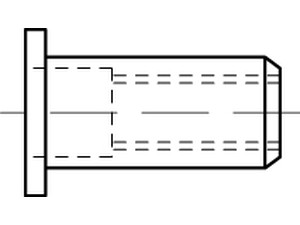 Artikel 88423 Stahl F galvanisch verzinkt Blindniet-Muttern, rund, offen, Flachkopf Produktbild