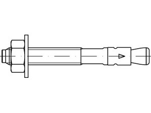 Artikel 88764 Stahl IMC-GS galvanisch verzinkt UPAT Expressanker IMC mit 1 Spreizclip, Mutter und großer Scheibe Produktbild img1 S