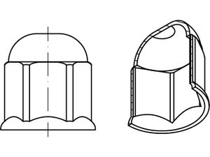 Artikel 88918 Stahl Sicherungsmuffe für Sechskantschrauben und Muttern DIN 7990 Produktbild img1 S
