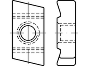Artikel 88954 Stahl Typ 40/22 galvanisch verzinkt Hakenkopf-Gewindeplatten (Gleitmuttern) Produktbild img1 S