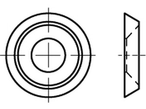 Artikel 88965 Messing Form R 1 galvanisch vernickelt Rosettenscheiben, Auflage offen, für Senk- und Linsensenkköpfe Produktbild