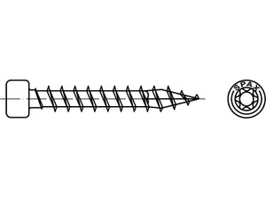 ART 89014 SPAX Zylinderkopf Stahl geh. 6 x 100 -T30 Oberfläche WIROX gal Zn S Produktbild