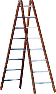 Verbundstehleiter, Holz/Alu Produktbild img1 L
