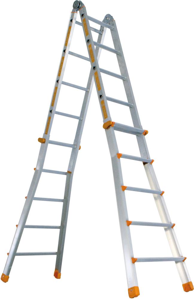 Alu-Teleskopleiter 4 x 4 Sprossen Produktbild img1 L