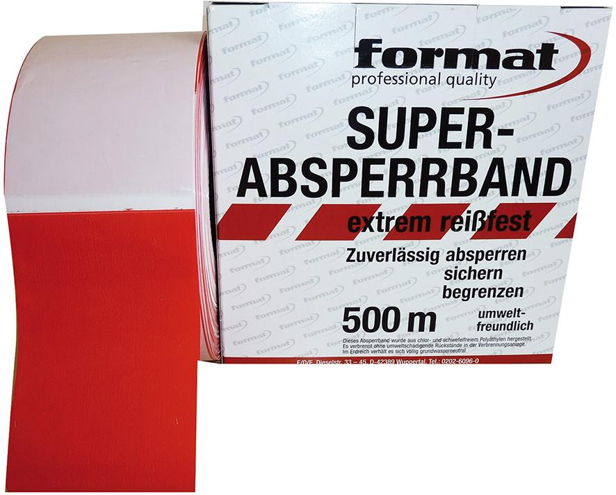 Absperrband rot/weiss 500m x 80mm FORMAT Produktbild img1 L