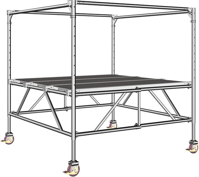Rollbock Staro Plattform B1950xT1950 mm Plattformhöhe 0,80-1,90m Arbeitshöhe 2,80-3,90 m Produktbild img1 L