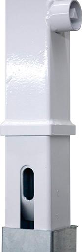 Absperrpfosten 70x70 r/w herausnehmbar 1400 mm Produktbild img1 L