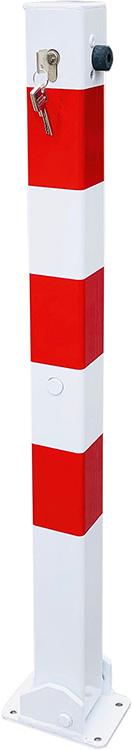 Absperrpfosten 70x70 r/w umlegbar 900 mmZyl.-schl Produktbild img1 L