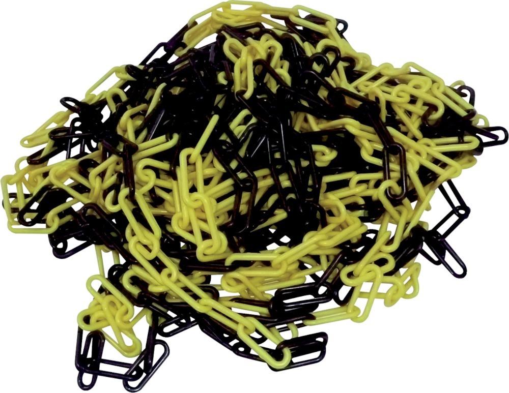 Absperrkette Kunststoff 6 mm, gelb/schwarz Produktbild img1 L