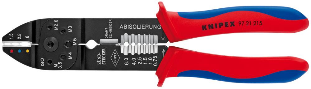 Crimpzange 9721215 für isolierte Kabelschuhe 0,75-6qmm KNIPEX Produktbild img1 L