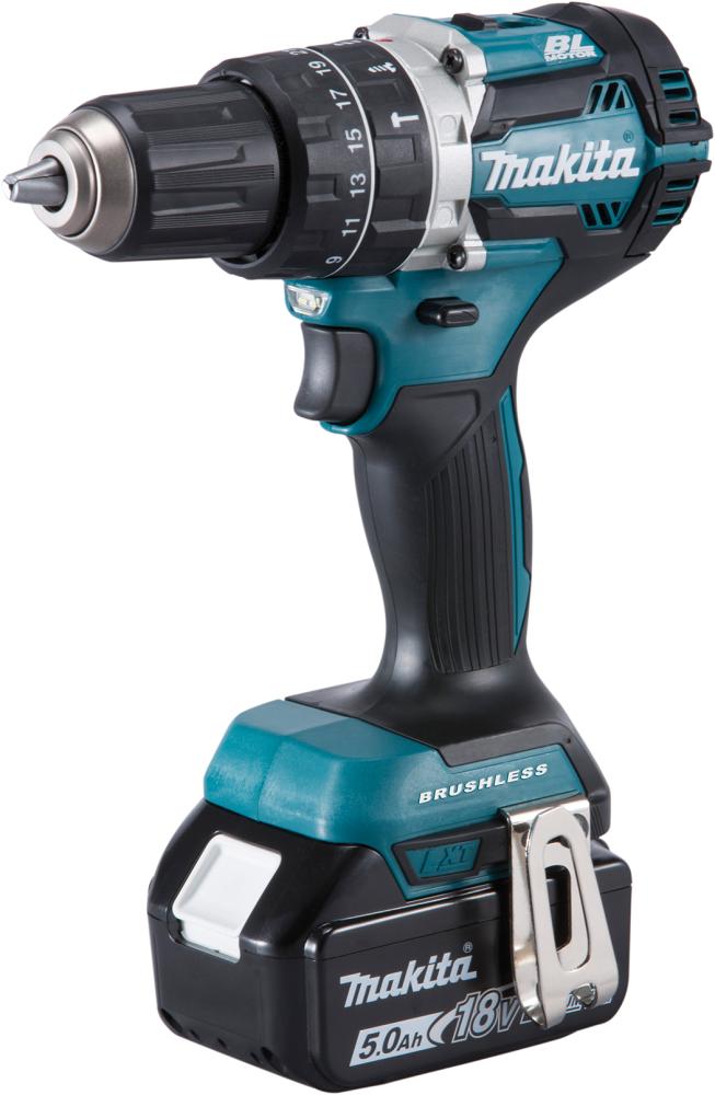 Akku-Schlagbohrschrauber LXT DHP484RTJ Makita 2x18,0V 5,0 Ah Ladegerät DC18RC MAKPAC Produktbild img1 L