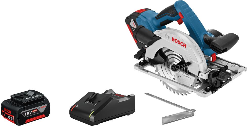 Akku Handkreissäge GKS18V-57G Bosch 2x18,0V 4,0 Ah Ladegerät GAL1840 L-Boxx Produktbild img1 L