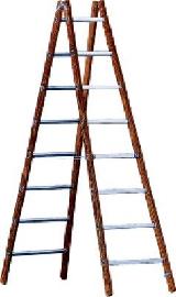 Verbundstehleiter, Holz/Alu Produktbild