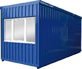 Wohncontainer-grau 6,00X2,50X2,80m m. Fenst. Produktbild