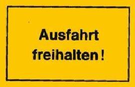 Verbotsschild 250x150mm Ausfahrt freihalten Produktbild
