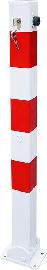 Absperrpfosten 70x70 r/w umlegbar 900 mmZyl.-schl Produktbild