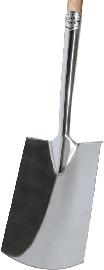 Gärtnerspaten Edelstahl Gr. 2 T-Stiel TrittschutzIdeal Produktbild