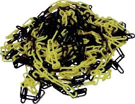 Absperrkette Kunststoff 6 mm, gelb/schwarz Produktbild