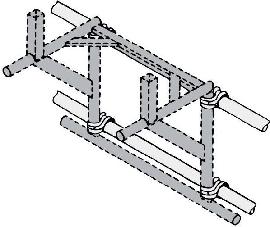 Gerüstbefestigung für Trägergestell müba Produktbild