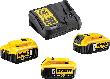 Akku-Starter Set DCB115P3 DeWalt 3x18,0 V 5,0 Ah Ladegerät DCB115 Karton Produktbild img1 S