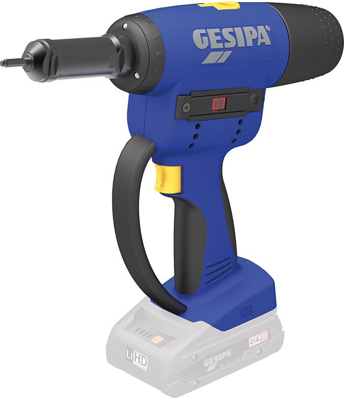 Akku-Nietmutternpis. SoloFireBird Pro Gold Gesipa ohne Akku ohne Ladegerät Karton Produktbild img1 L