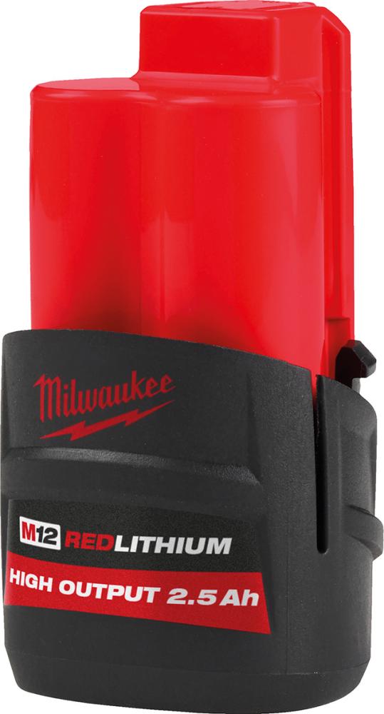 Ersatzakku High Output 12,0 V 2,5 Ah Milwaukee M12 HB2,5 Produktbild img1 L