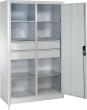 Flügeltürenschrank mit Fachböden und mittigen Schubladen Produktbild img1 S