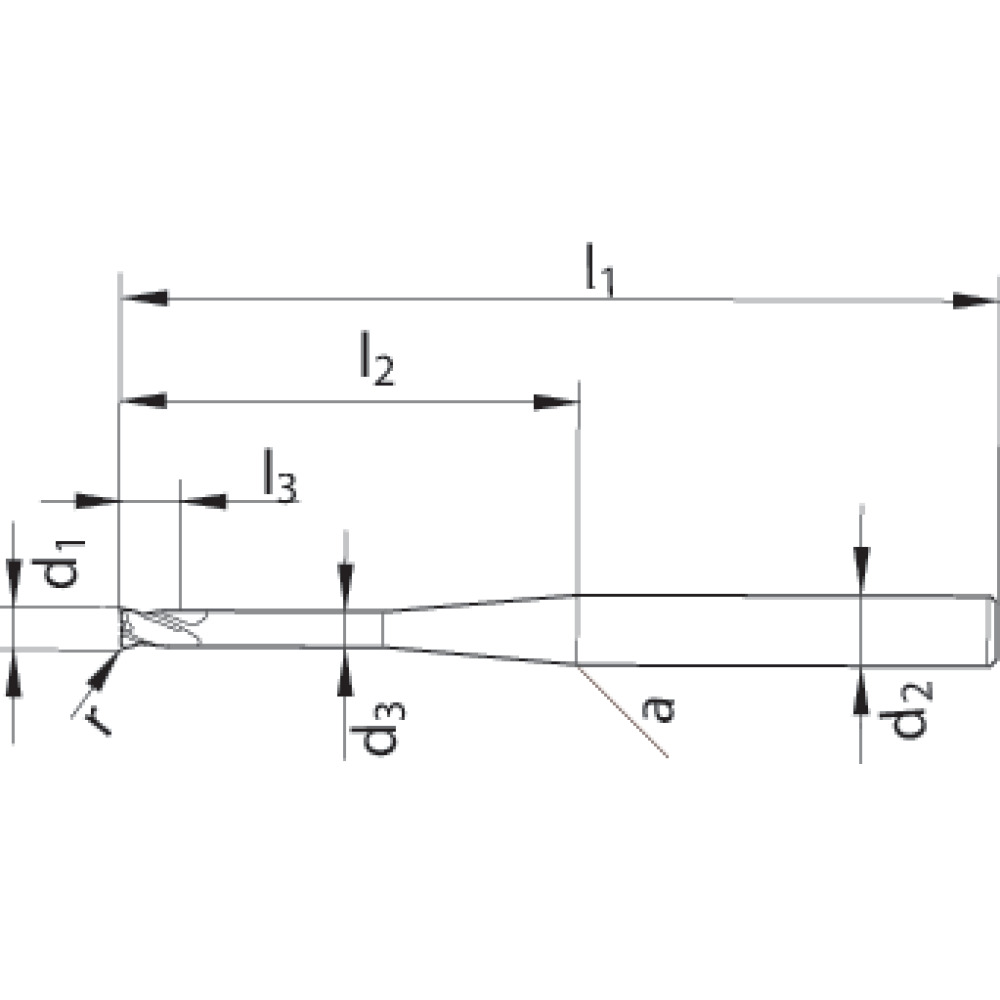 Hart-Kopierfräser Torus VHM, lang (Typ 3361) Produktbild img3 L