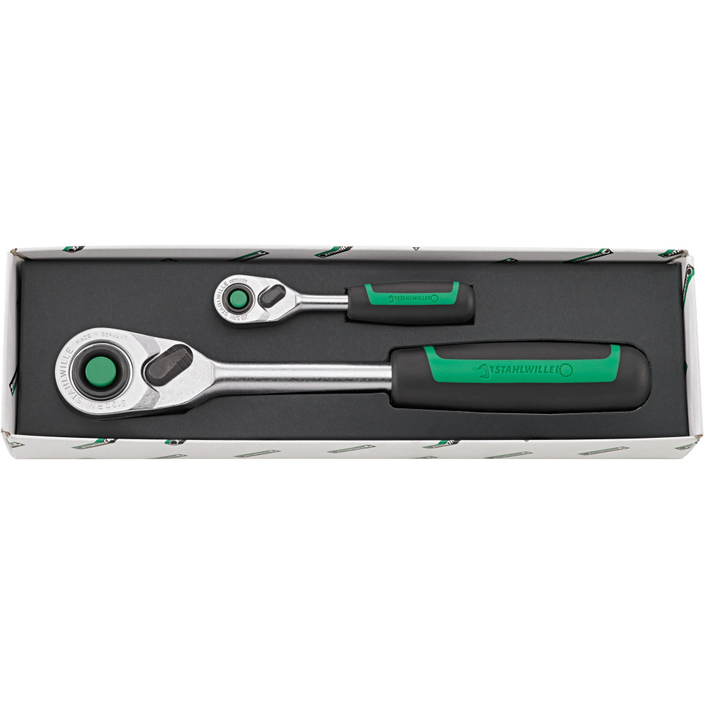 Quick-Release-Feinzahnknarren-Set 1/4" + 1/2", 2-teilig Produktbild img1 L