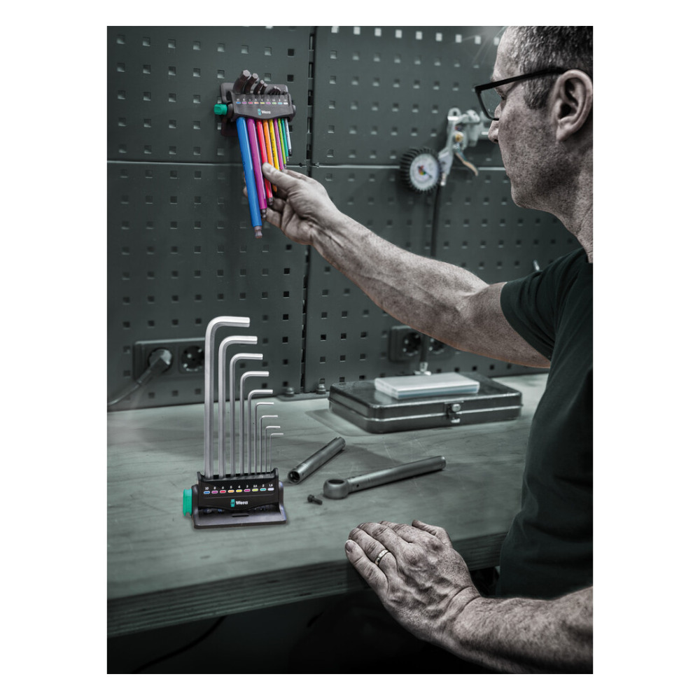 950/9 Hex-Plus 8 Winkelschlüsselsatz, 10-teilig, metrisch, gestellverchromt Produktbild img3 L