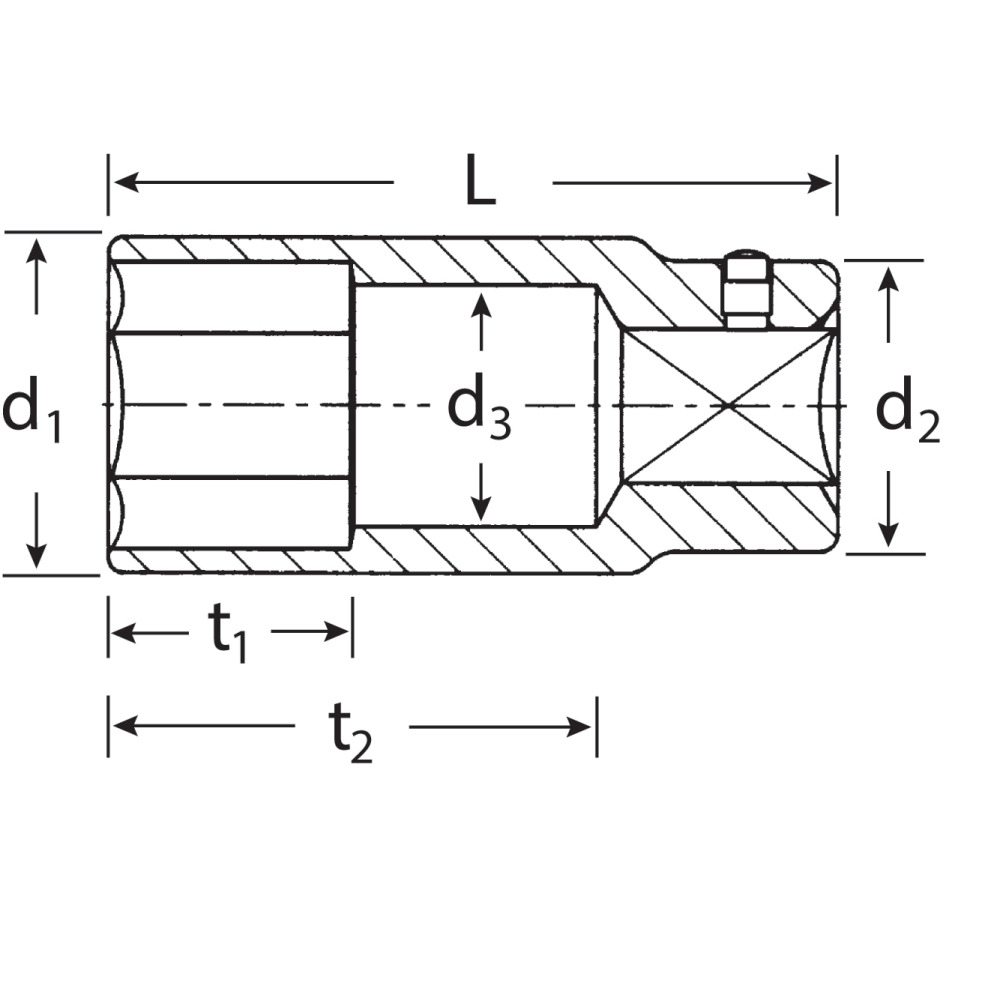Stahlwille Sechskant-Steckschlüsseleins. 3/4" lang Produktbild img2 L