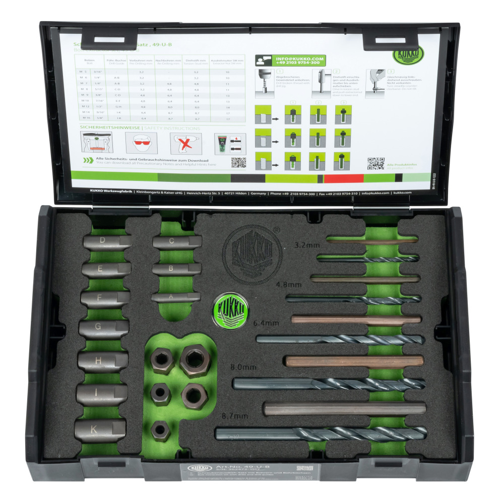 Schraubenausdreher Satz Nr. 49-U-B, für Ø M5-M16 Produktbild img1 L