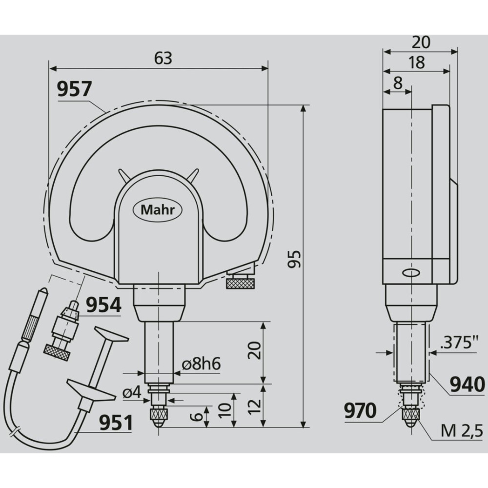 Feinzeigermessuhr Millimess 1002 und 1003 (µm) Produktbild img2 L