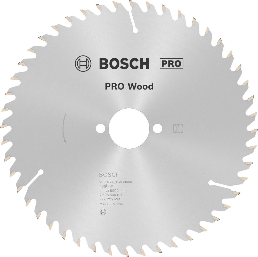 HM-Kreissägeblatt 190x2,6/1,6x30 48Z WZ BosVE à 1 Stück Optiline Wood BOSCH Produktbild img1 L