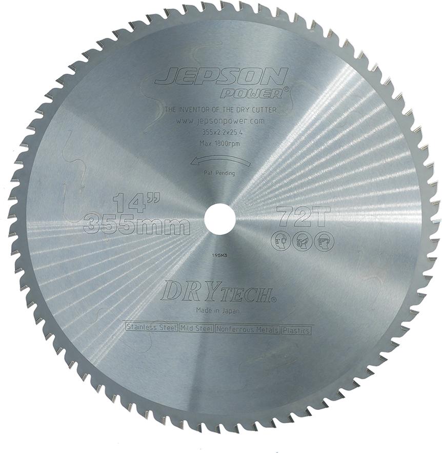 HM-Sägeblatt Drytech D=355x25,4x2,2mm 72Z für Stahl u. Inox Jepson Produktbild img1 L