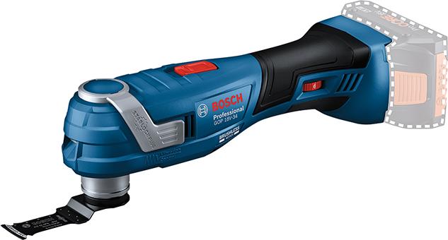 Akku-Multitool solo GOP 18V-34 + AC Bosch ohne Akku ohne Ladegerät L-Boxx Produktbild img1 L