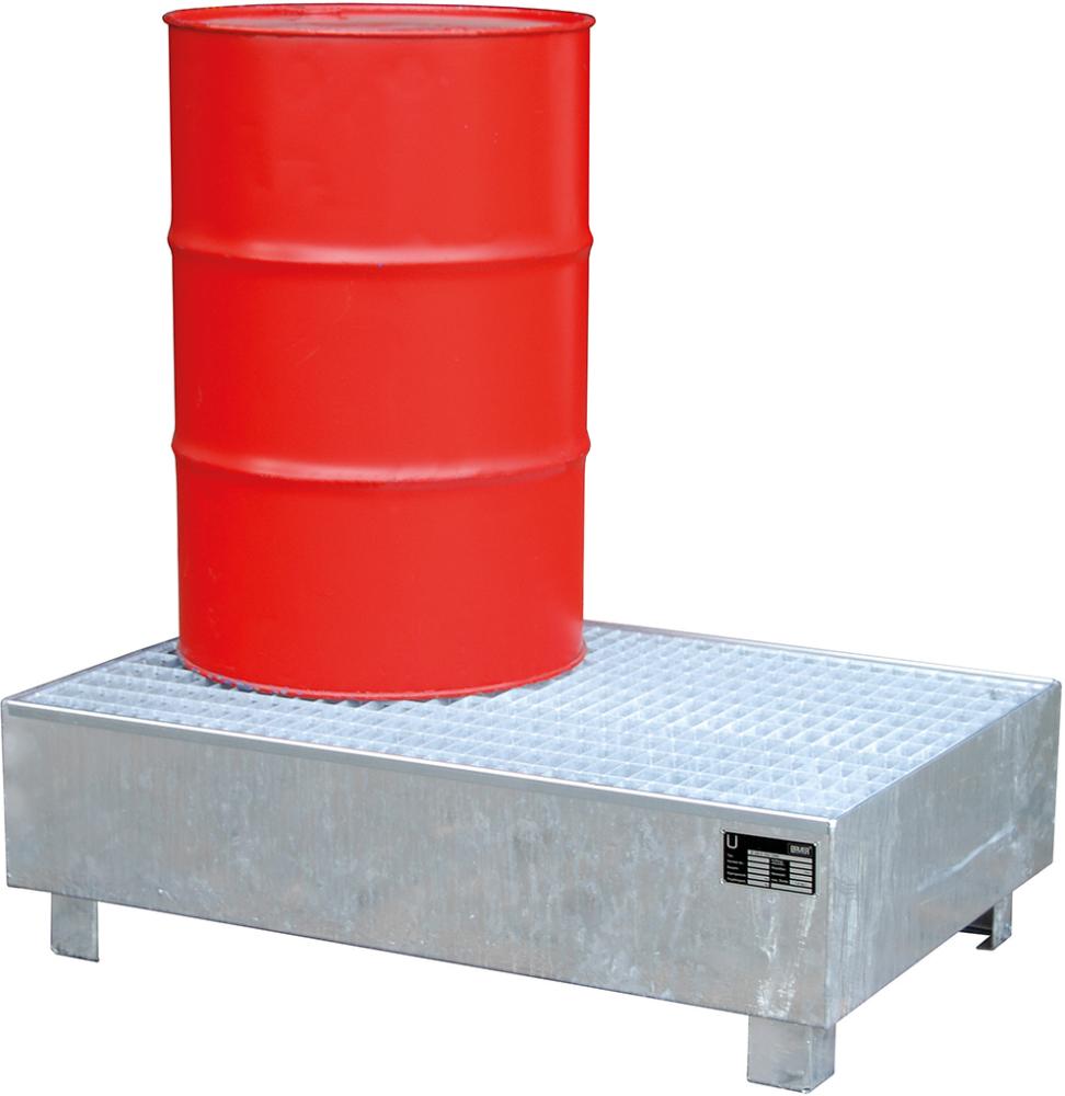 Auffangwanne WM mit Gitterrost, verzinkt Produktbild img1 L