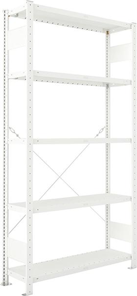 Steckregal META CLIP, Fachlast 230 kg, RAL 7035 lichtgrau Produktbild img1 L
