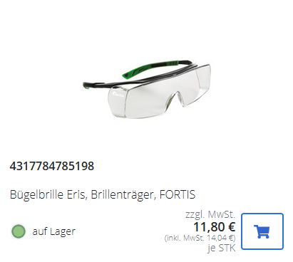 Platzhalterbild - FORTIS TOP-Produkt - Augenschutz