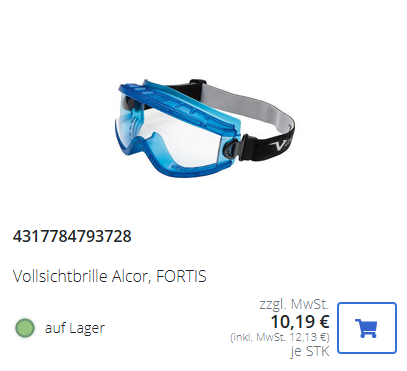 Platzhalterbild - FORTIS TOP-Produkt - Augenschutz
