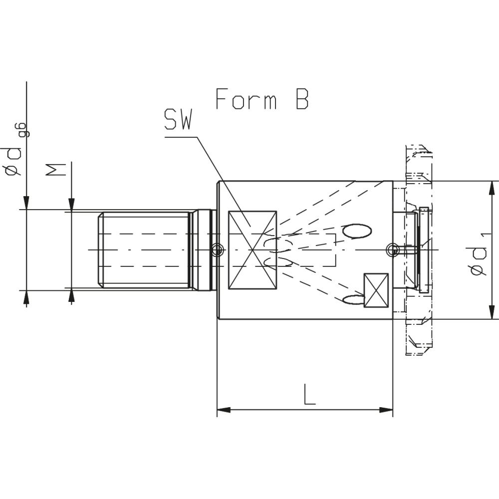 Fräskörper PolySAW/DeepMILL, Einschraubgewinde M16 Produktbild img2 L