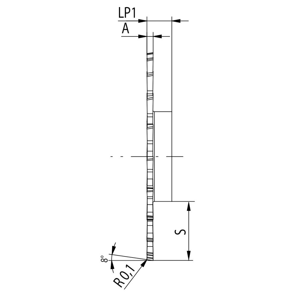 Frässcheiben PolySAW, mit Schräge 8° Produktbild img2 L
