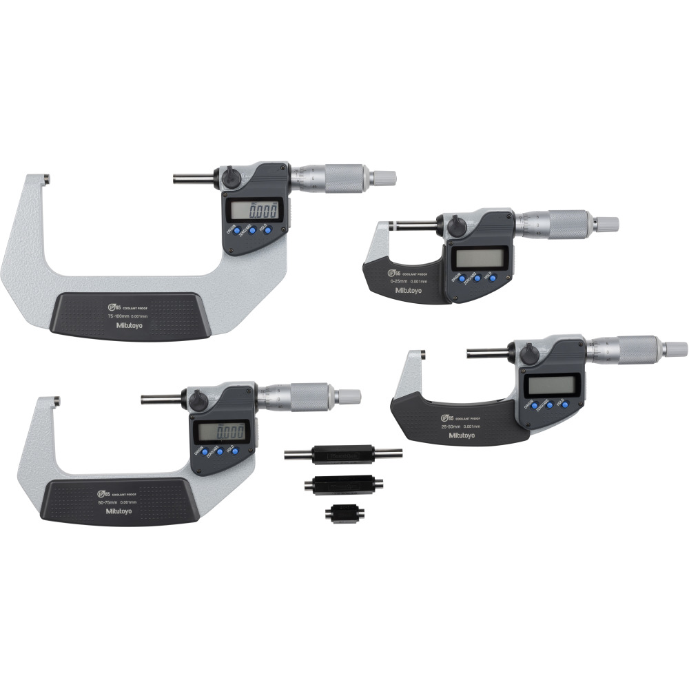 Digitaler Bügelmessschrauben-Satz, Ratsche, Datenausgang, IP65, Mb 0-100 mm Produktbild img2 L