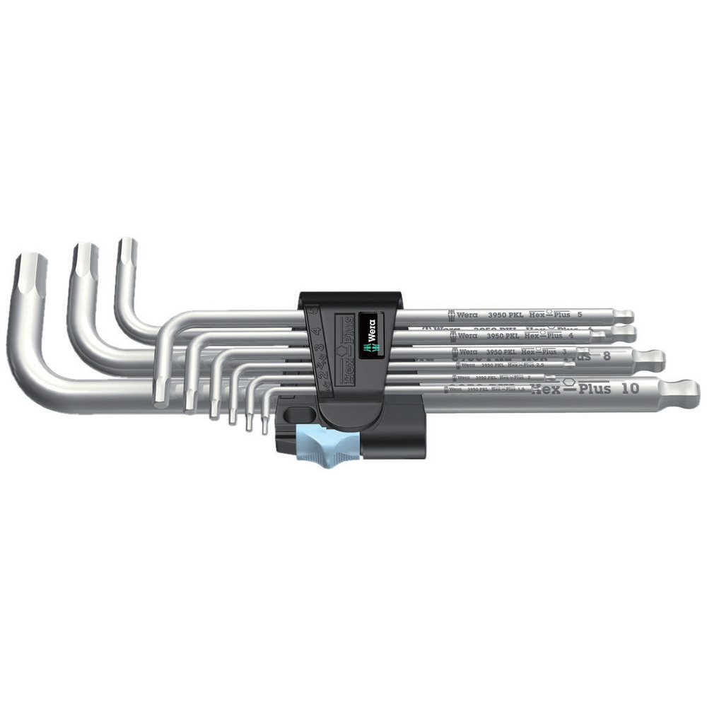 INOX 6-kant Winkelschraubendreher-Satz mit Kugelkopf, 1,5-10 mm Produktbild img1 L