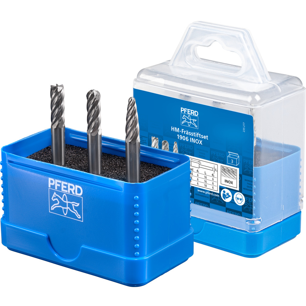 Hochleistungsfrässtifte-Set HM, INOX Produktbild img1 L