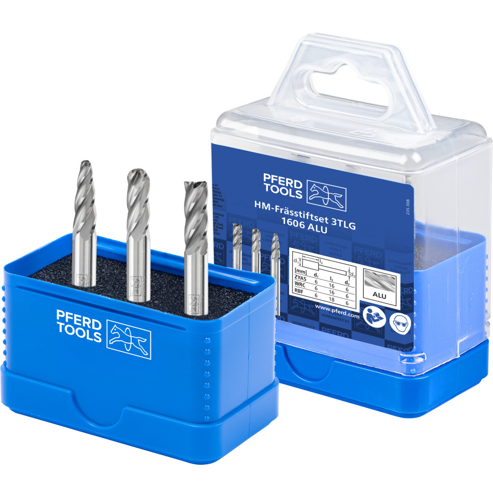 Hochleistungsfrässtifte-Set HM, ALU Produktbild img1 L