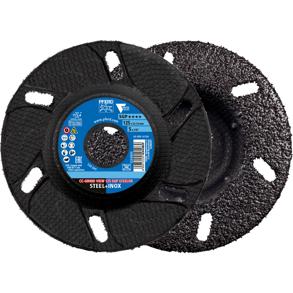 Schleifscheibe CC-GRIND VIEW für Stahl/Edelstahl, Victrograin, Ø 125 mm Produktbild img1 L